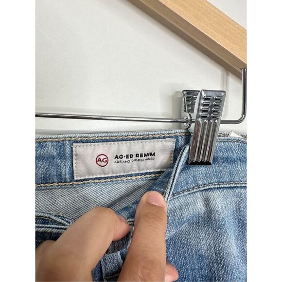 Adriano Goldschmied Cigarette Roll-up Light Wash Distressed Jeans Size 27R - Picture 6 of 13